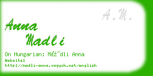 anna madli business card